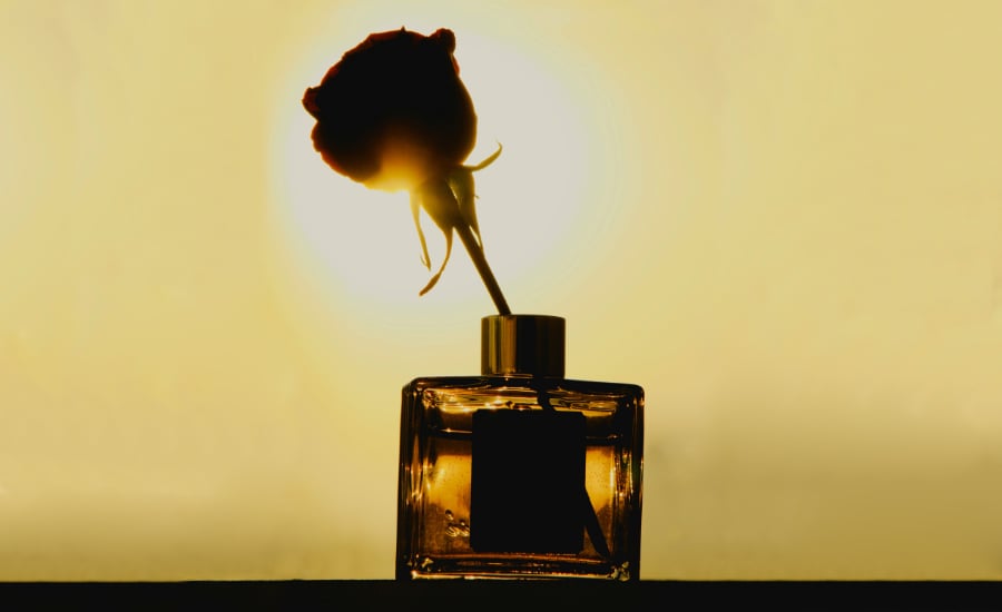 Männerdüfte für den Valentinstag sorgen mit warmen Amber- und Holznoten die auf florale Akzente wie Rosen treffen für einen Twist: