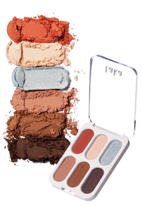 Meine K-Beauty Picks: Lidschattenpalette mit 6 Farben, um Aegyo-Sal zu schminken.