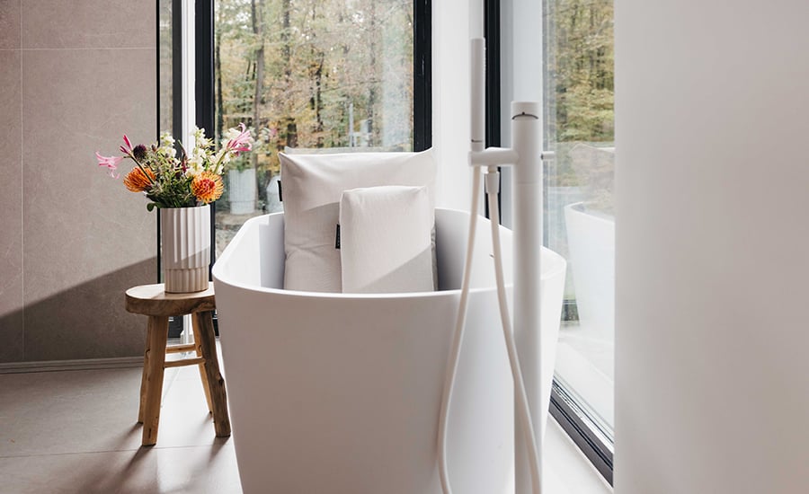 BADESOFA Set in Perlmutt. Foto: BADESOFA