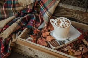 Herbstzeit ist gemütlich und am schönsten mit einem heißen Kakao und einer kuscheligen decke. Foto: Alisa Anton/Unsplash