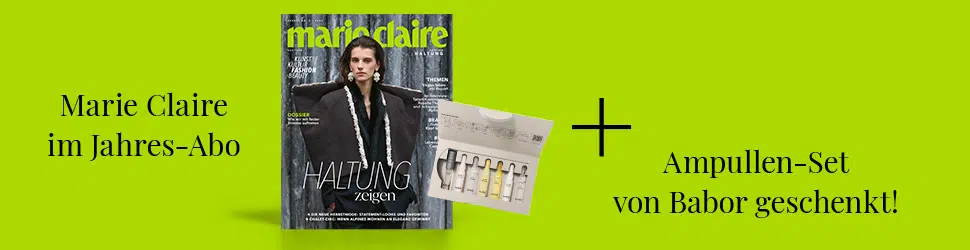Marie Claire im Jahres-Abo + Ampullen-Set von Babor geschenkt