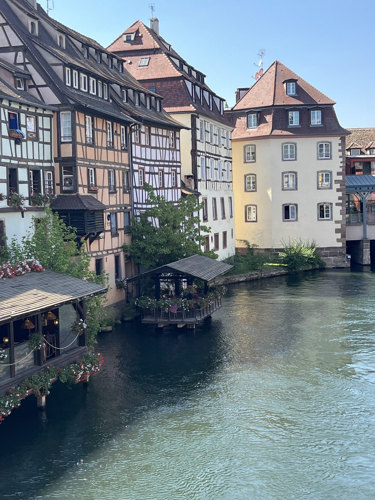 Fachwerkhäuser am Kanal in Straßburg