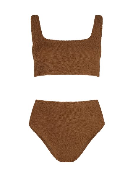 Hunza G Patricia Bikini Metallic Metallic Cocoa