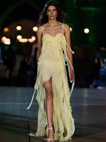 Coperni: Gelbes Kleid