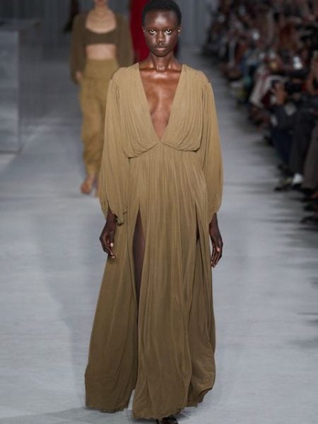 Maxikleid mit Erdtönen von Philosophy di Lorenzo Serafino