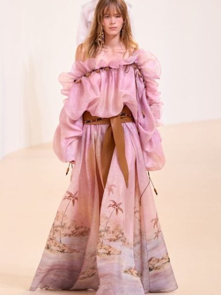 Zimmermann Kleid mit Rüschen