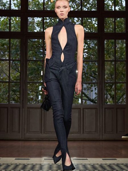 Mugler Look aus Indigo Denim